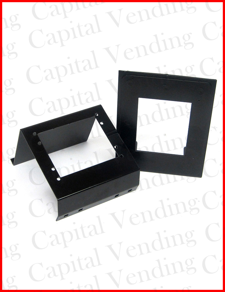 Mounting bracket plate to mount a credit card reader in a Dixie Narco